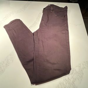 Women’s brown Hudson super skinny Nico mid rise stretch jeans. Size 28.